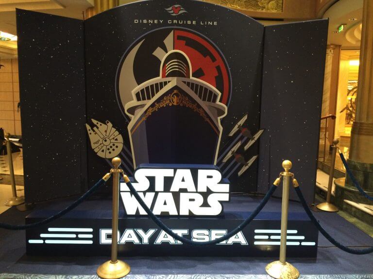 Star Wars Day at Sea sign and logo