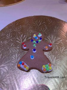 decorated gingerbread cookie on a very Merrytime cruise on the Disney Cruise Line