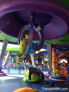 Alien Swirling Saucers ride vehicle and track at Disney's Hollywood Studios at Walt Disney World Resort
