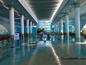 Completely empty Disney Cruise Line terminal at Port Canaveral, Florida
