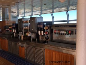 Disney Cruise Line soda options. Both hot and cold beverages are available for guests 24 hours a day. Packing list carry on item.