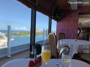 View from our table during brunch at Palo on our port day in Nassau.