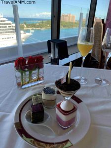 Dessert options for the Palo champagne brunch on the Disney Dream