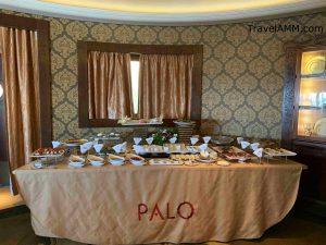 Meet and Cheese table at the champagne brunch at palo.