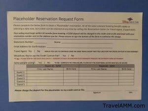 Placeholder Reservation Request Form