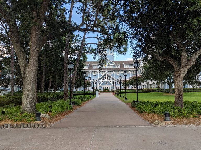 Entrance to Disney's Beach Club Resort from the beach area