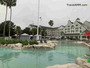 Cabanas at Disney's Yacht and Beach Club Resorts, plus sand area for kids