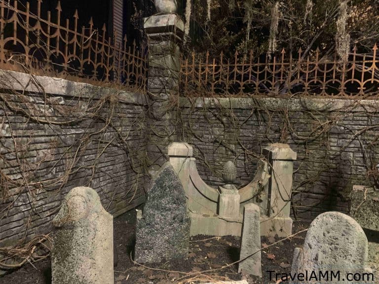 Halloween Horror Night's Scare house with lights on