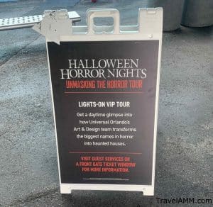 Halloween Horror Nights Unmasking the Horror Information Sign