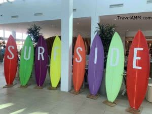 Surfside Inn & suites Lobby surfboard sign
