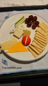 Cheese and Cracker plate available from room service
