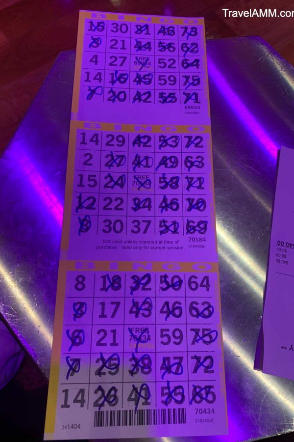 Bingo Playing Card on Disney Cruise Line